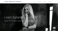 Desktop Screenshot of learnitalianforfashion.com