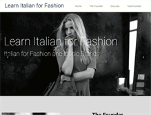 Tablet Screenshot of learnitalianforfashion.com